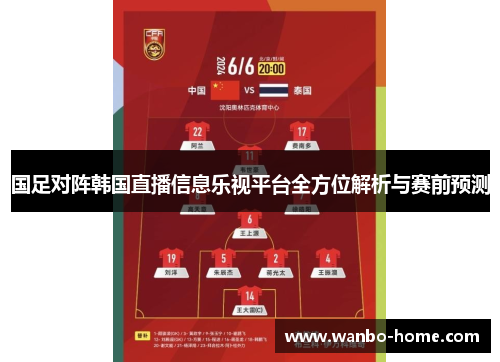 国足对阵韩国直播信息乐视平台全方位解析与赛前预测